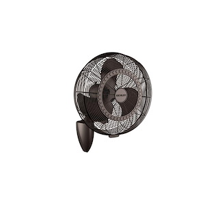 18 Inch Wall Fan with 3 Speed Control in Satin Natural Bronze with Pull Chain Switch 18 inches W x 32.5 inches H