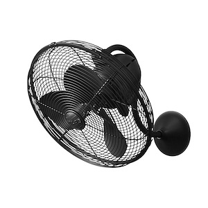 Ashford Moor - 3 Blade Wall Fan In Contemporary and Transitional Style-14.5 Inches Tall and 16 Inches Wide