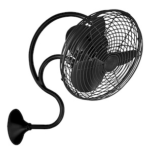 Barrack Mews - 3 Blade Wall Fan In Contemporary and Transitional Style-20 Inches Tall and 13 Inches Wide
