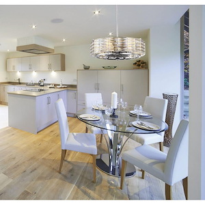 36W 6 LED Fandelier-Glam Style with Contemporary and Transitional Inspirations-11.25 inches tall by 29.5 inches wide