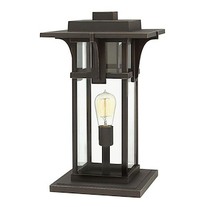 South Mile-End - 1 Light Large Outdoor Pier Mount Lantern in Craftsman Style - 11.25 Inches Wide by 18.25 Inches High