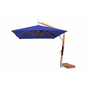Levante Side Wind - 10 Foot Square Bamboo Cantilever Umbrella