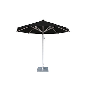 Hurricane - 12 Foot Round Aluminum Market Umbrella with Pulley Lift - 1297801
