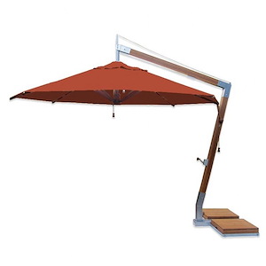Levante Side Wind - 11.5 Foot Round Bamboo Cantilever Umbrella