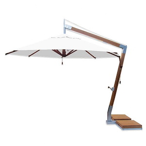 Levante Side Wind - 11.5 Foot Round Bamboo Cantilever Umbrella - 491033