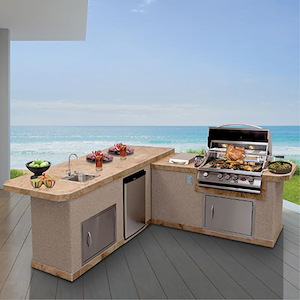 L-Shaped - Luxury Outdoor BBQ Kitchen