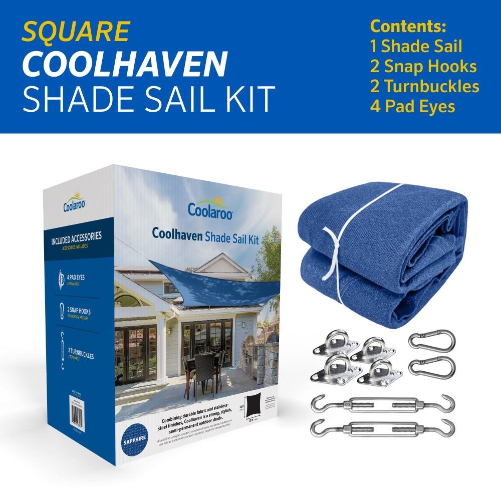 Coolaroo Coolhaven Shade Sail Square 12' - Thumbnail 5