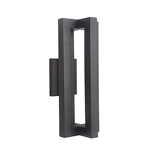 Medium Outdoor Wall Lantern Iron Approved for Wet Locations in Modern Style - 7 inches wide by 18 inches high