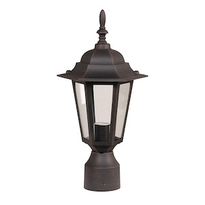 Hex - One Light Outdoor Post Lantern in Traditional Style - 8 inches wide by 16 inches high - 179377