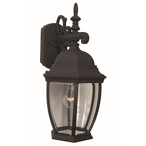 Cast Aluminum One Light Outdoor Wall Lantern in Traditional Style - 9.41 inches wide by 18.25 inches high - 1215991