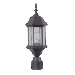Hex Style Cast - One Light Outdoor Medium Post Mount in Traditional Style - 6.5 inches wide by 18.13 inches high - 1216126