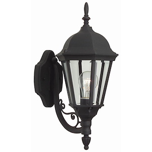 One Light Outdoor Small Wall Bracket in Traditional Style - 11.5 inches wide by 17.75 inches high - 1216129