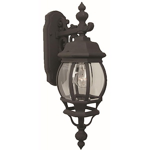 Cast Aluminum One Light Outdoor Wall Lantern in Traditional Style - 11.5 inches wide by 21.5 inches high - 1216328