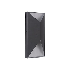Peak - 10W 2 LED Small Outdoor Pocket Wall Lantern in Modern Style - 5 inches wide by 10 inches high - 661950