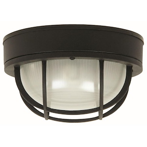 Economy - 1 Light Large Round Outdoor Flush Mount In Coastal Style-5.6 Inches Tall and 10 Inches Wide - 179464