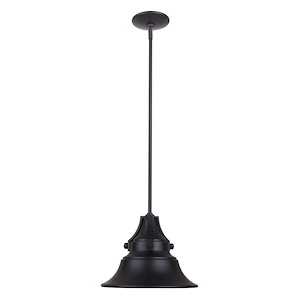 Union - 1 Light Medium Outdoor Pendant-9.5 Inches Tall and 12 Inches Wide - 1338276