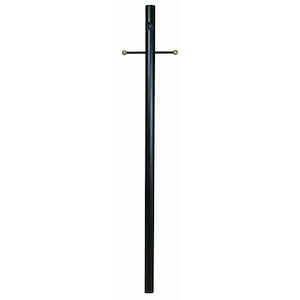Accessory - Smooth Round Outdoor Direct Burial Post with Photocell in Traditional Style - 2.95 inches wide by 84 inches high