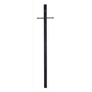 Accessory - Smooth Round Outdoor Direct Burial Post with Photocell and Conversion Outlet in Traditional Style - 2.95 inches wide by 84 inches high