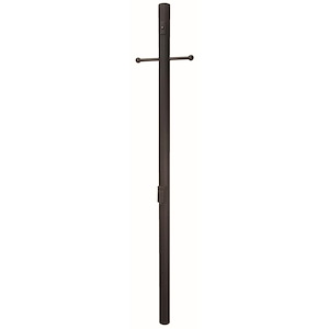 Direct Burial Outdoor Post with Photocell and Convenience Outlet in Traditional Style - 3 inches wide by 84 inches high