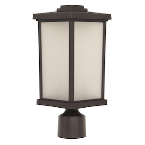 Composite Lanterns - One Light Outdoor Post Lantern in Transitional Style - 6 inches wide by 15 inches high