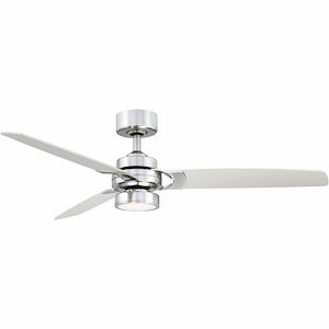 Amped - 3 Blade Ceiling Fan with Light Kit-12.89 Inches Tall and 52 Inches Wide