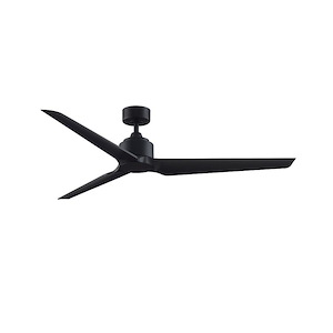 TriAire Custom - 3 Blade Indoor/Outdoor Marine Grade Ceiling Fan with Light Kit-12.42 Inches Tall and 72 Inches Wide