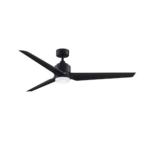 TriAire Custom - 3 Blade Ceiling Fan with Light Kit-15.92 Inches Tall and 64 Inches Wide - 1278529