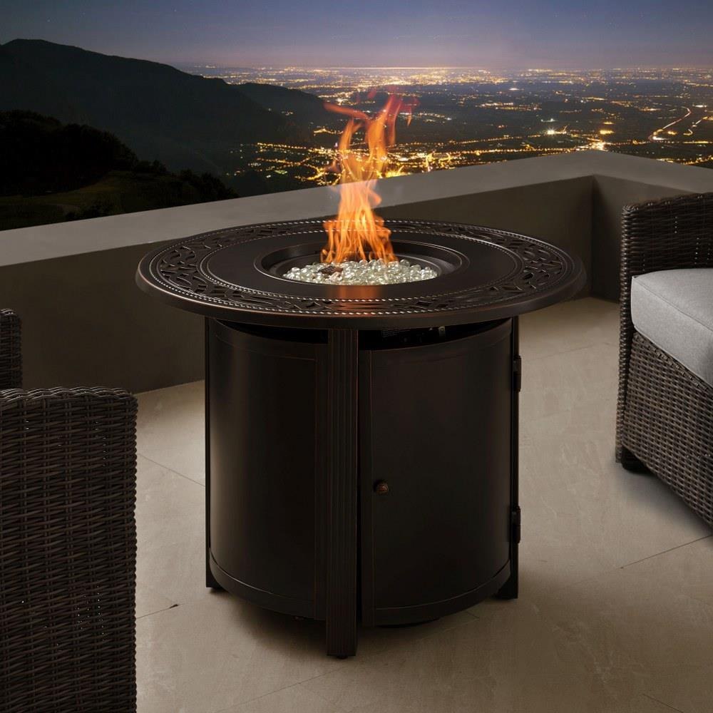 Fire Sense - 63692 - Hedges 34 Inch Round Aluminum Lpg Fire Pit