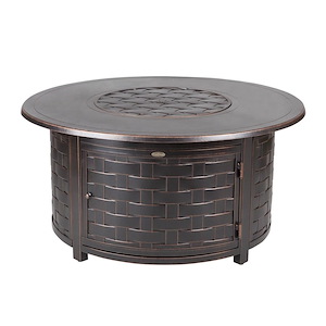 Perissa Woven - 48 Inch Round Lpg Fire Pit