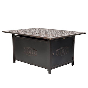 Dynasty Rectangle Aluminum Lpg Fire Pit - 1011820
