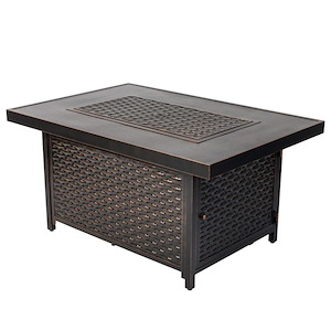 Baker Rectangle Aluminum Lpg Fire Pit - 1011817