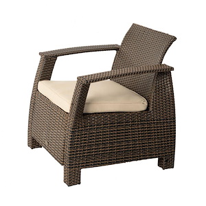 Bondi - Deluxe Armchair In Mocha Wicker