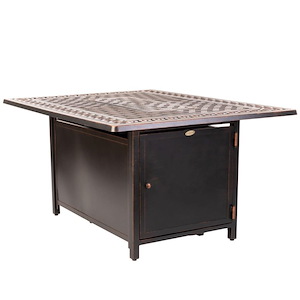 Meerin Rectangular Aluminum Lpg Fire Pit - 1011831