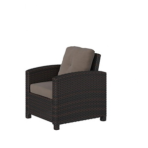 Miles - Club Chair In Mocha Wicker