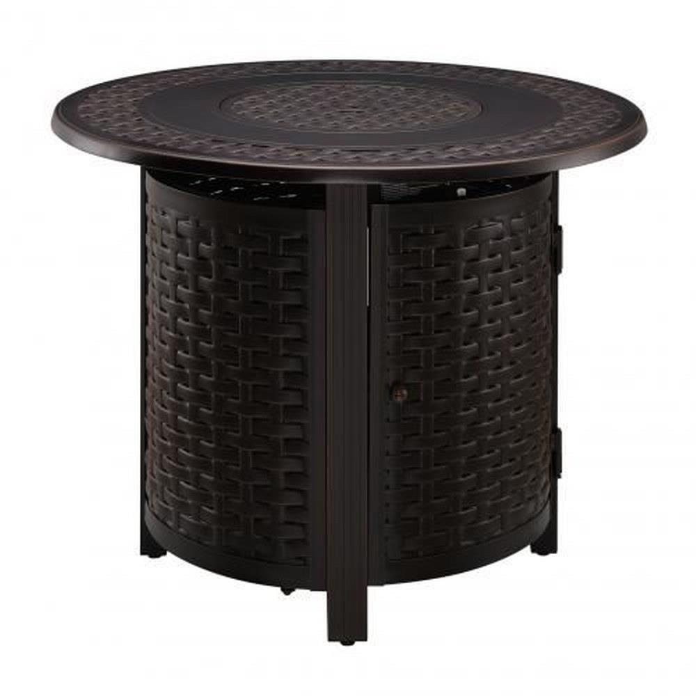 Fire Sense 63686 Hendricks Round Aluminum Lpg Fire Pit