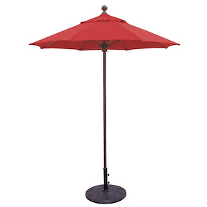 6 Foot Manual Lift Commercial Round Aluminum Market Umbrella