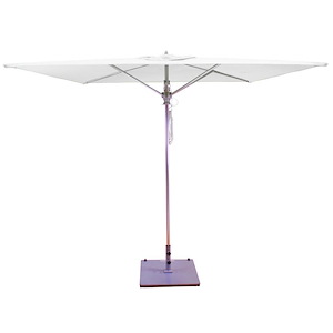 Four Pulley Lift - 8 Foot x 8 Foot Commercial Square Aluminum Market Umbrella