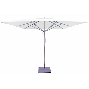 Four Pulley Lift - 10 Foot x 10 Foot Commercial Square Aluminum Market Umbrella