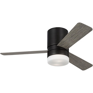 Era - 3 Blade Hugger Ceiling Fan with Light Kit In Modern Style-13 Inches Tall and 44 Inches Wide