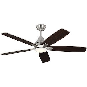Lowden-5 Blade Ceiling Fan With Light Kit and Remote Control In Casual_Cottage Style-16 Inch Tall and 52 Inch Wide - 1214079