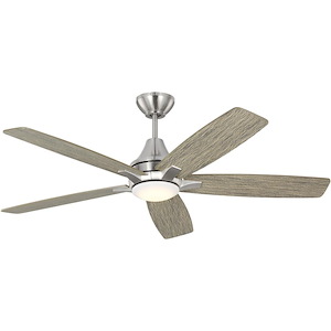 Lowden-5 Blade Ceiling Fan with Light Kit In Casual Style-16 Inch Tall and 52 Inch Wide - 1107123