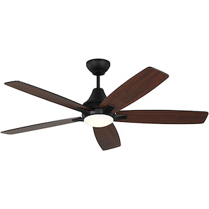 Lowden-5 Blade Ceiling Fan With Light Kit and Remote Control In Casual_Cottage Style-16 Inch Tall and 52 Inch Wide - 1214111