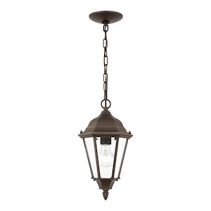 Bakersville-1 Light Outdoor Pendant in Traditional Style-7.88 Inch wide by 14.44 Inch high