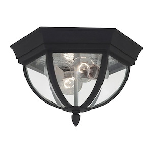 Bakersville-Two Light Outdoor Flush Mount in Traditional Style-12.59 Inch wide by 7.5 Inch high