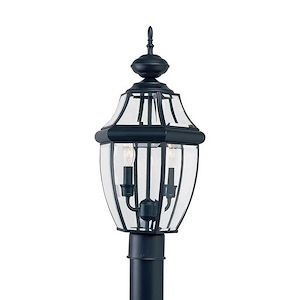 Two Light Outdoor Post Fixture in Traditional Style-10 Inch wide by 21.5 Inch high - 12410