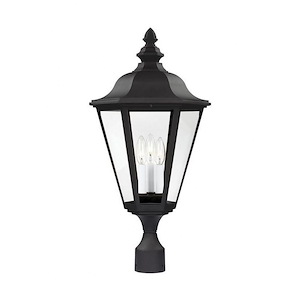 Three Light Outdoor Post Fixture in Traditional Style-13 Inch wide by 25.75 Inch high - 12414