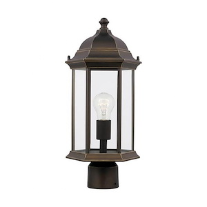 Sevier-1 Light Medium Outdoor Post Lantern in Traditional Style-8.13 Inch wide by 17.75 Inch high - 930906