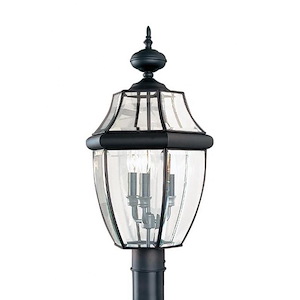 Three Light Outdoor Post Fixture in Traditional Style-13 Inch wide by 24 Inch high - 12423