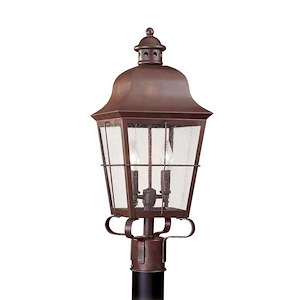 Two Light Outdoor Post Fixture in Traditional Style-9.25 Inch wide by 22.75 Inch high