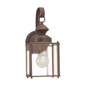 One Light Outdoor Wall Fixture in Transitional Style-5.25 Inch wide by 12.5 Inch high - 12530